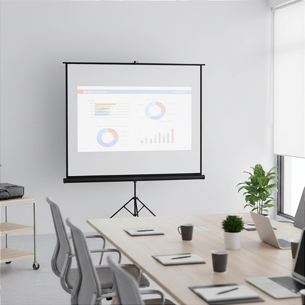 Tela De Projeção Multi Ac354 Tripé (1,80 X 1,80)