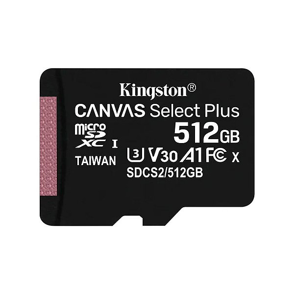 Cartão de Memória Kingston 512GB Canvas Select - SDCS2/512GB