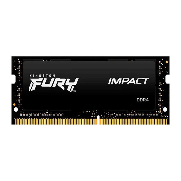 Memória 16GB DDR4 Kingston Fury Impact  3200MHz  CL20 SODIMM KF432S20IB/16