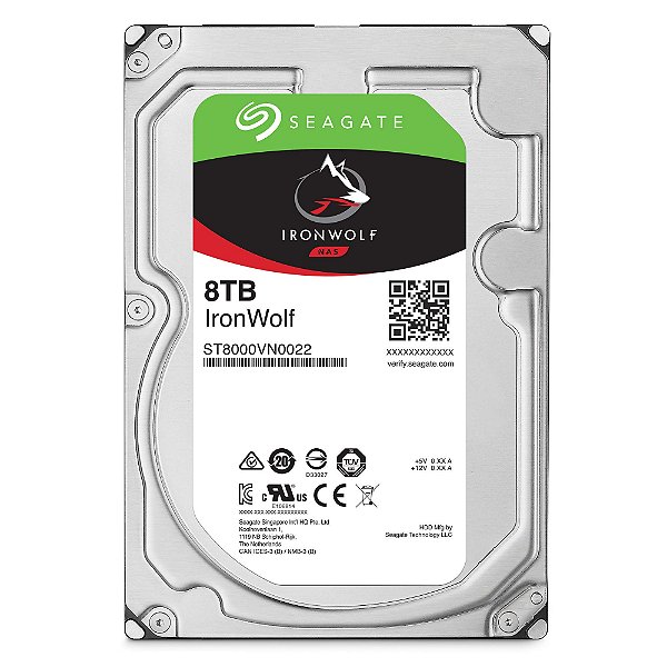 Hdd Seagate Ironwolf 8tb P/ Nas - St8000vn004
