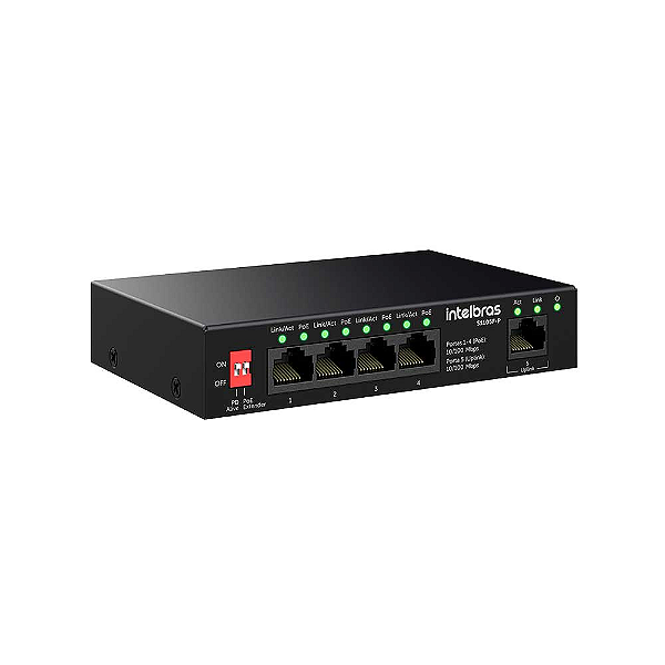 Switch 5P Intelbras S1105F-P Fast Sendo 4 Portas Poe 4760118