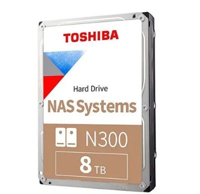 HD Interno Toshiba 8TB 3,5' N300 NAS HDWG780XZSTAi