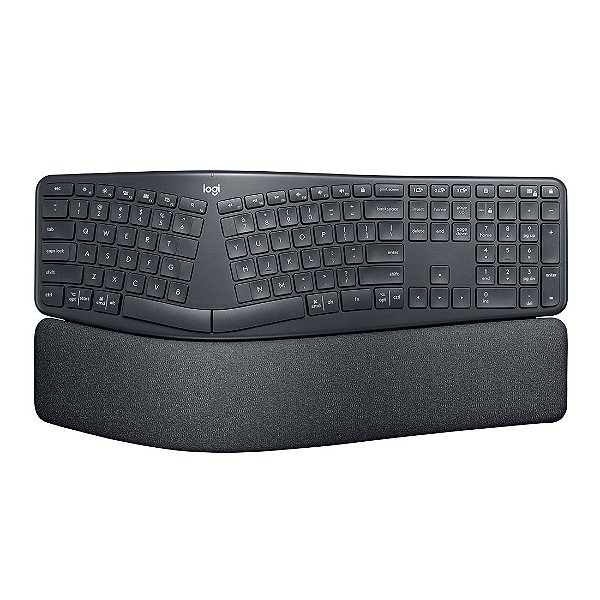 Teclado Logitech K860 Ergo Preto sem Fio Padrão US - 920-009169-C