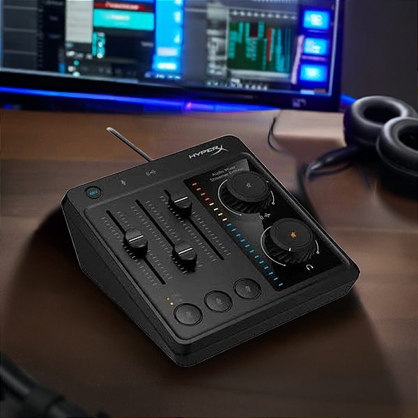 Mixer De Áudio Hyperx 5 Canais Usb-C Preto 73C12Aa