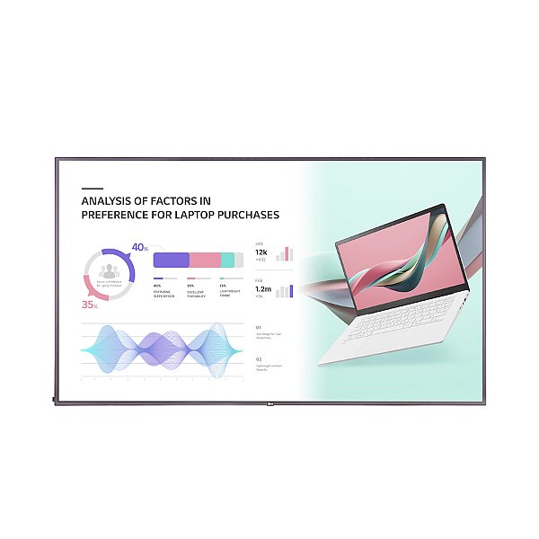Monitor Profissional 75" Lg 75uh5j-m Led Uhd 4k Stand Alone