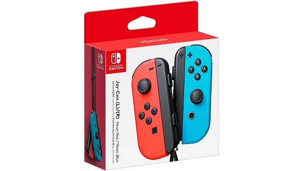 Controles Nintendo Joy-Con Azul Neon e Vermelho Neon