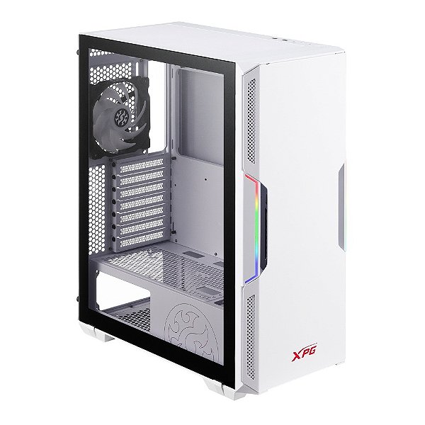 Gabinete Gamer Adata XPG Starker - Mid Tower, 1x Fan Vento ARGB, 1x Fan Vento, USB 3.0x2, Lateral Vidro - Branco