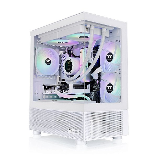Gabinete Gamer Thermaltake View 170 TG ARGB Snow, MidTower, Vidro Temp, White, mATX, S/fonte, C/3 Fans-CA-1Z4-00M6WN-00