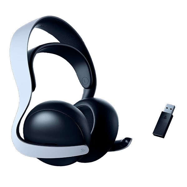 Headset Sony PS5 Sem Fio Pulse Elite (Bluetooth /Bateria Litio 1000 mAH/Capacidade para até 12 horas) - Branco e Preto