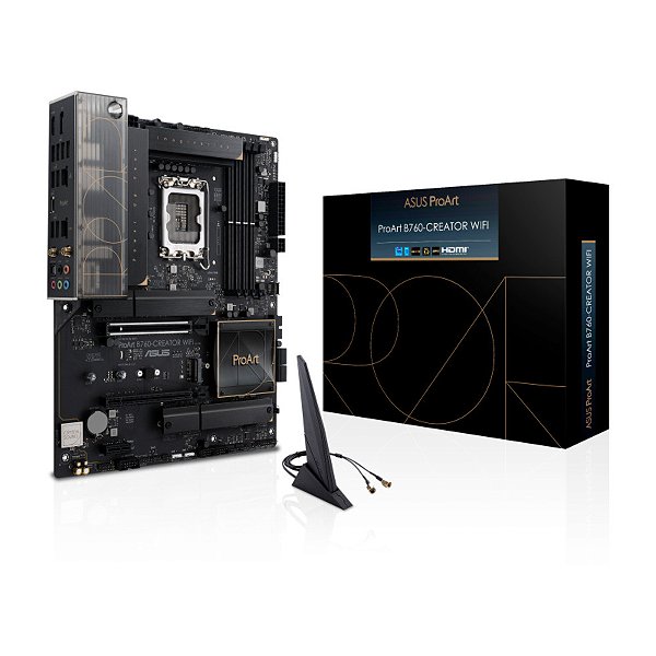 Placa Mãe Asus ProArt B760-CREATOR WIFI (LGA 1700/4xDDR5/HDMI/DisplayPort/M.2/USB 3.2)
