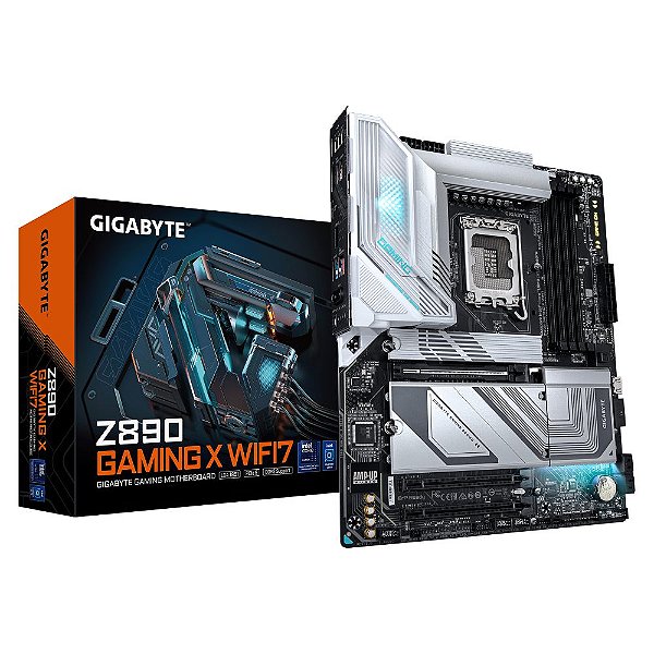 Placa Mãe Gigabyte Z890 GAMING X WIFI 7 (LGA 1851/4xDDR5/USB4 TYPE-C/HDMI/DP/M.2/2.5GbE)