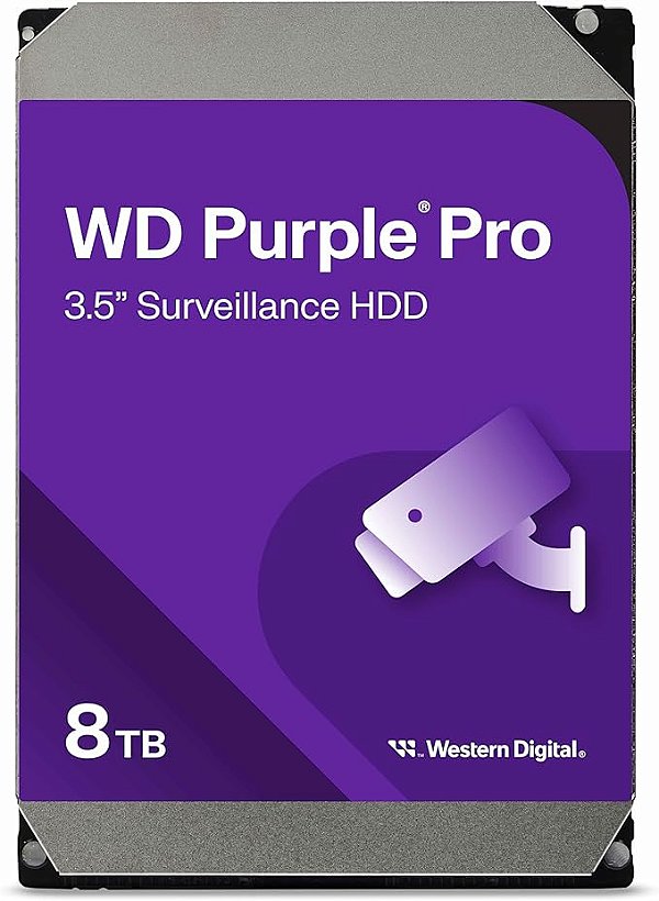 Hdd Wd Purple Pro 8 Tb Para Seguranca / Vigilancia / Dvr - Wd8002Purp