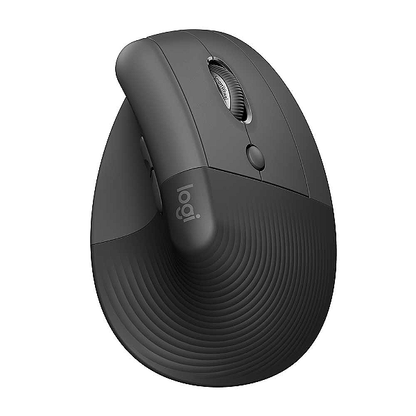 Mouse Logitech Ergonomico Vertical Lift Sem Fio Grafite 910-006466