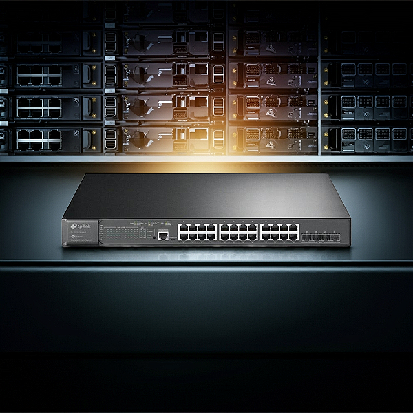 Switch TP-LINK Gigabit 24 Portas PoE+ 4 SFP 10G TL-SG3428XMP