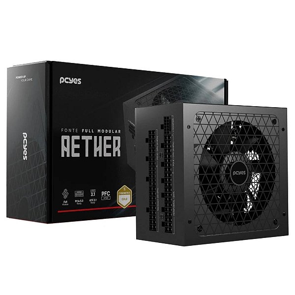 Fonte Pcyes Aether 850W Cybernetics Gold Pfc Ativo F. Modular
