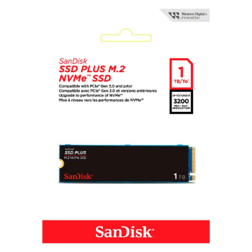 Ssd 1Tb Sandisk Plus M.2 2280 Pcie Gen3 Nvme Sdssda3N-1T00-G26