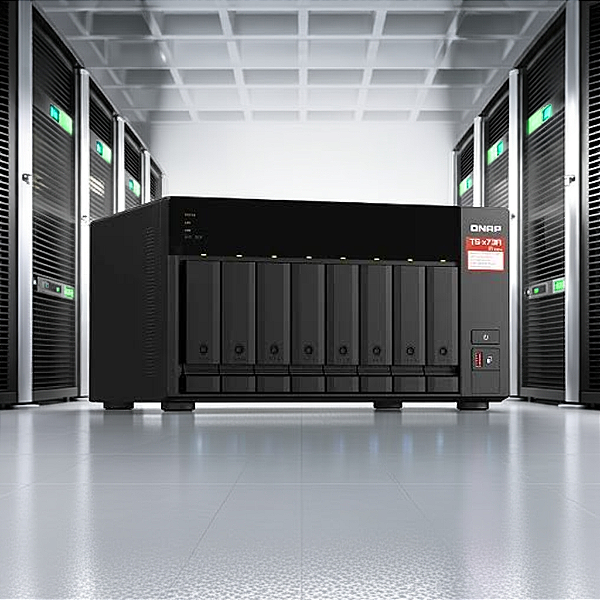 Storage Qnap 8-Baias Ts-873A-8G-Us - Ryzen V1500B 2.2Ghz (Quad-Core), 8Gb Ddr4, 2X2.5Gbe, 2Xm.2, 2Xpci-E, Formato Torre