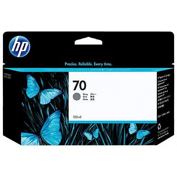 Cartucho De Tinta Plotter Hp 70 Cinza 130Ml Uk C9450A