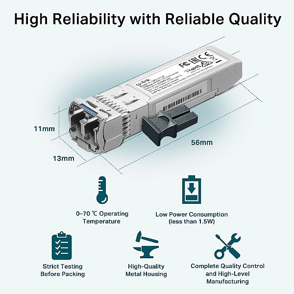 Gbic Modulo Sfp+ 10g Lc Duplex Monomodo Tl-sm5110-lr Smb