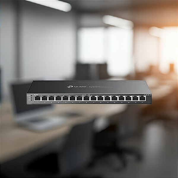 Switch Smart Gigabit Jetstream 16 Portas C/ 8 Portas Poe+ Tl-sg2016p Smb