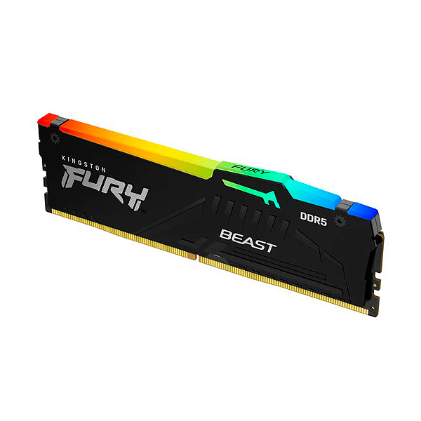 Memoria 16Gb Ddr5 5200Mhz Kingston Fury Beast Rgb Black PC Kf552C40Bba-16