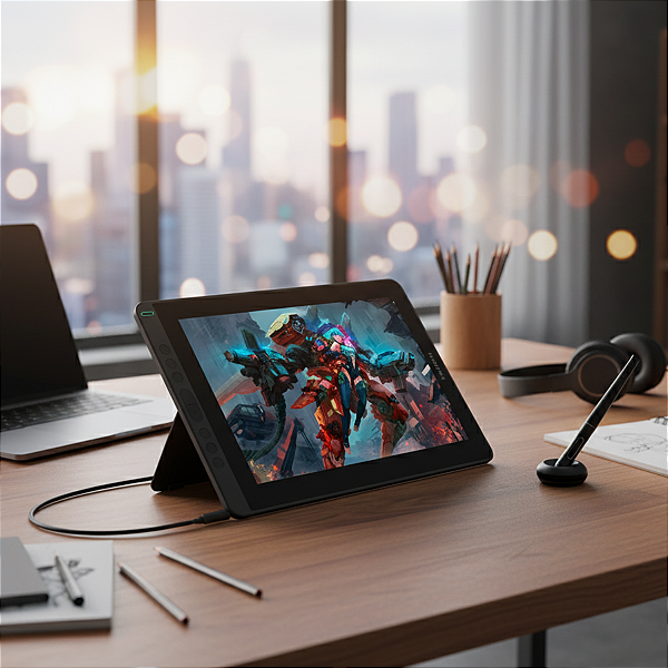 Mesa Digitalizadora Gs1331-K Huion Kamvas 13", Tela Full Hd, Com 8 Botoes