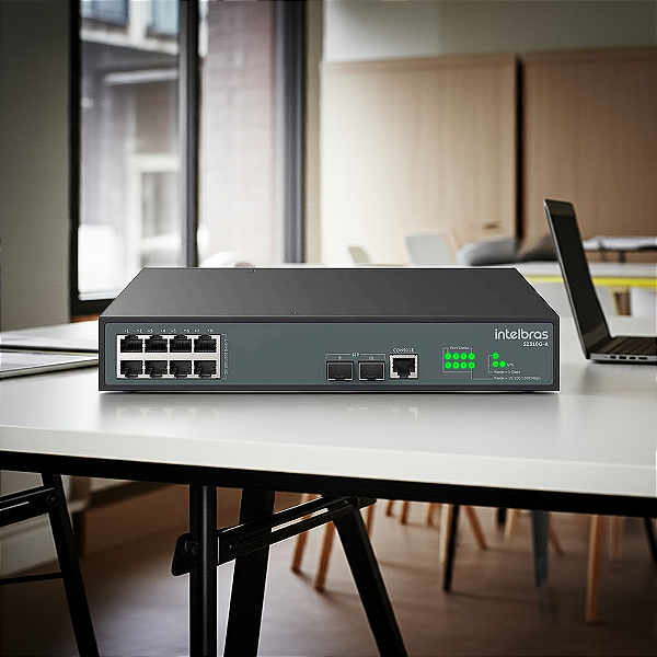 Switch 8 Portas Intelbras Gerenciavel Gigabit 2 Portas Sfp Uplink S2310G-A
