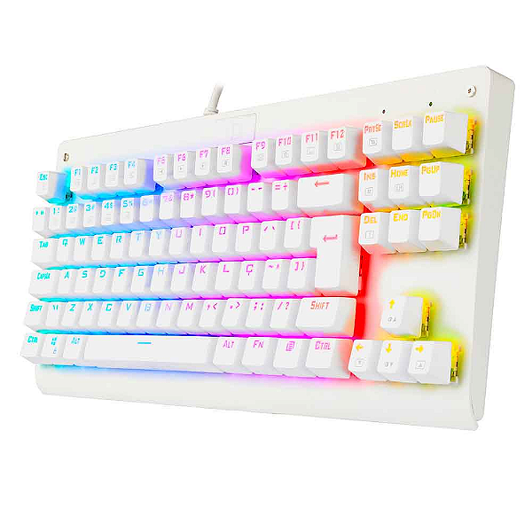 Teclado Mecanico Gamer Dark Avenger Rgb Bco Switch Azul K568W-Rgb