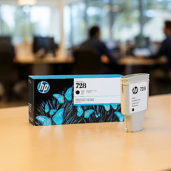 Cartucho De Tinta Hp 728 Preto Fosco 300Ml F9J68A