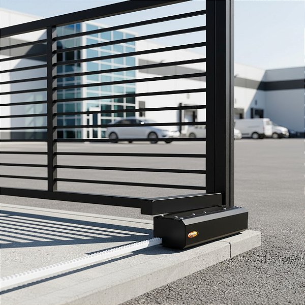 Conj Aut Portas Delizante Rac Jetflex Full Range Biv Preta F09254001 (C/ Tx Zap 4B) Ppa