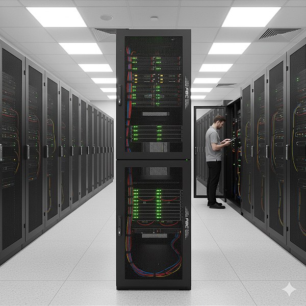 Rack Fibracem Bipartido Colmeia 44U 2X 21U L600 P1100 - Bi0080C00000000