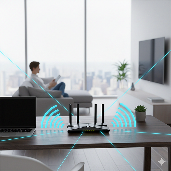 Roteador Tp-Link Ex511 Wi-Fi 6 Wireless Ax3000 Dual Band Gigabit