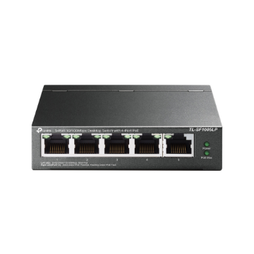 Switch 5 Portas Tp-Link Tl-Sf1005Lp Fast Ethernet (4 Portas Poe)