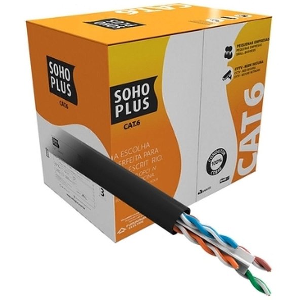 Cabo Sohoplus U/utp Cat6 Preto 305m - 23400187