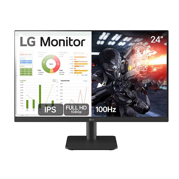 Monitor Lg 24" Led/ips Full Hd 100hz 5ms Hdmi Vesa - 24ms500-b.awzm