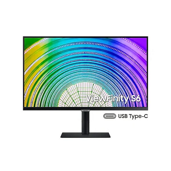 Monitor Samsung 27" S6 Led/ips Qhd 75hz 5ms Hdmi Displayport Usb-c Vesa Ajuste Altura E Rotacao (piv