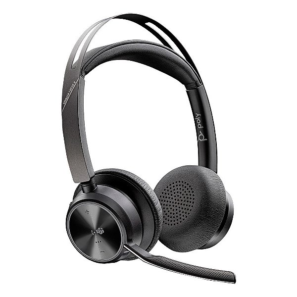 Headset HP Poly Voyager Focus 2 USB-A/C com Base para Microsoft Teams - 9T9J6AA#AC3