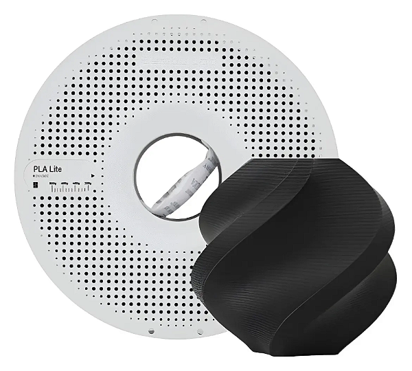 Filamento Pla Lite Preto Com Carretel Reutilizavel Bambu Lab - 2749