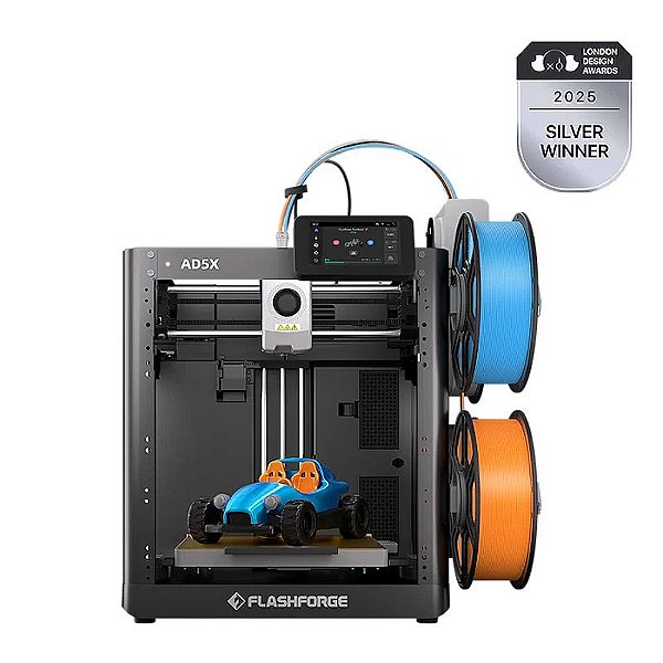 Impressora 3D Flashforge AD5X Multicolorida Com Fechamento