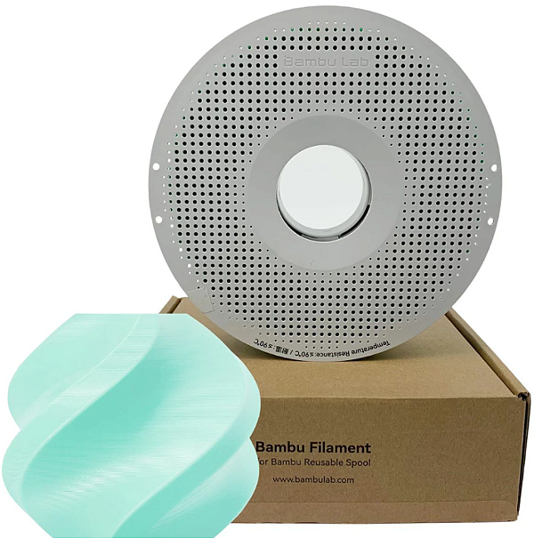 Filamento Bambu Lab Tpu 85a Ciano Claro Com Carretel Reutilizavel 1,75mm U04g01751000spl
