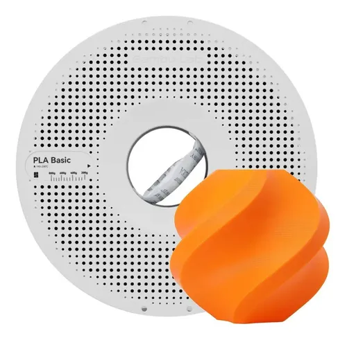 Filamento Bambu Lab Pla Basic Laranja Abóbora Com Carretel Reutilizavel - 2768