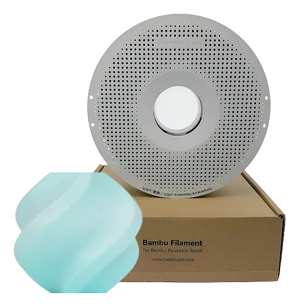 Filamento Bambu Lab Fosco Azul Gelo C/ Carretel Reutilizavel 1Kg 1.75Mm - 2233