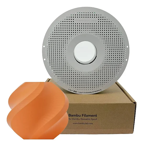 Filamento Bambu Lab Fosco Laranja Claro C/ Carretel Reutilizavel 1Kg 1.75Mm - 2231
