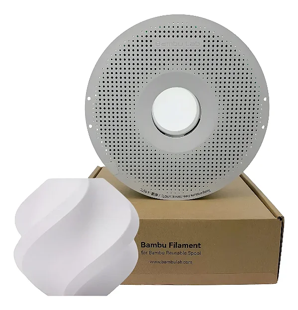 Filamento Petg Hf Branco C/ Carretel Reutilizavel 1Kg 1.75Mm Bambulab - 2263