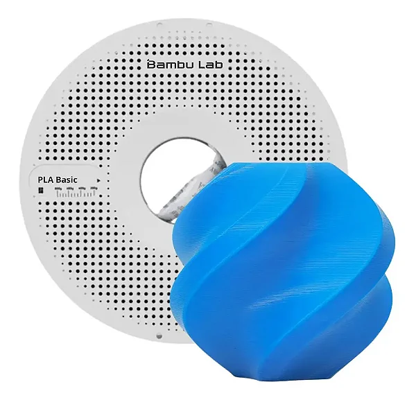 Filamento Pla Azul Ciano C/ Carretel Reutilizavel 1Kg 1.75Mm Bambulab - 2200