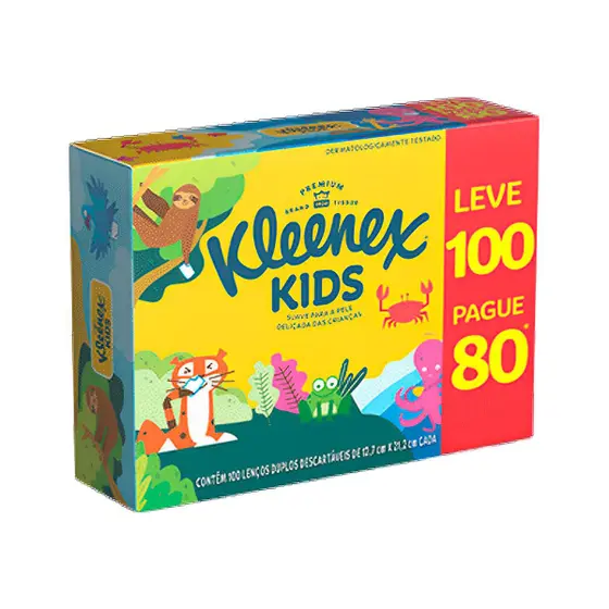 Lenço de Papel Kleenex Kids Leve 100 Pague 80
