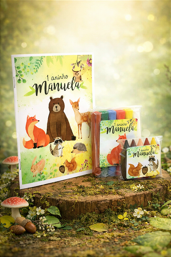 Baby kit colorir e modelar - personalizado - fazendinha