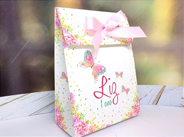 Sacolinha de papel personalizada - jardim