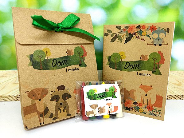 Kit colorir com sacolinha P - bosque