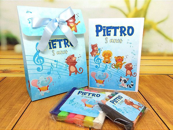 Kit colorir e modelar P - bandinha dos animais